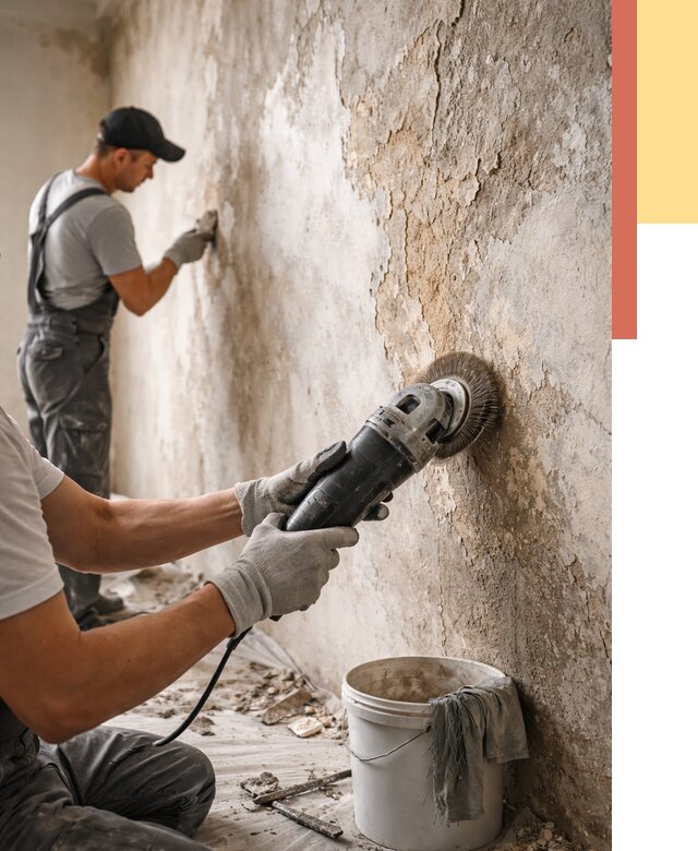 Снятие и удаление краски со стен в Ангарске от 2158 руб. — ОТДЕЛОЧНИК-Нгр