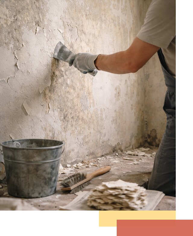 Удаление старой краски со стен в Ангарске качественно и быстро