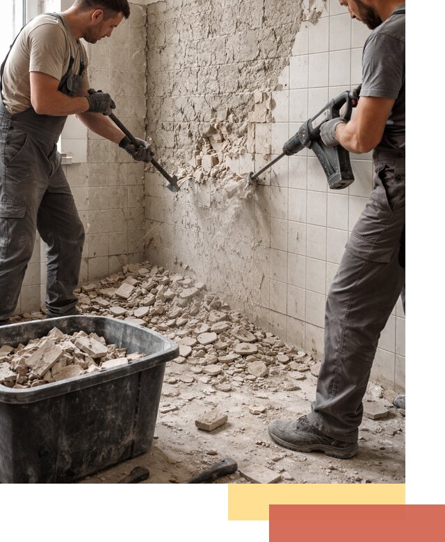 Демонтаж плитки со стен в Ангарске быстро и аккуратно