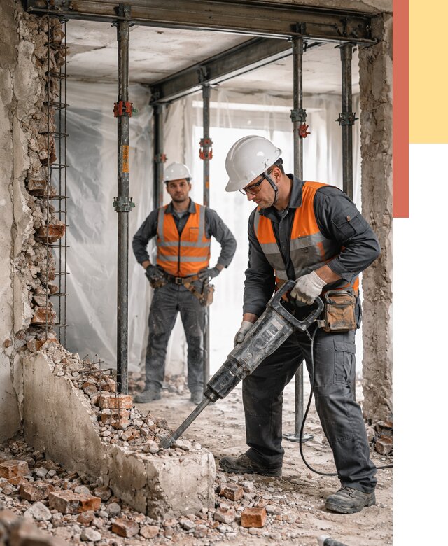 Снос несущих стен в Ангарске от 10531 руб. — демонтаж несущей стены под ключ | ОТДЕЛОЧНИК-Нгр