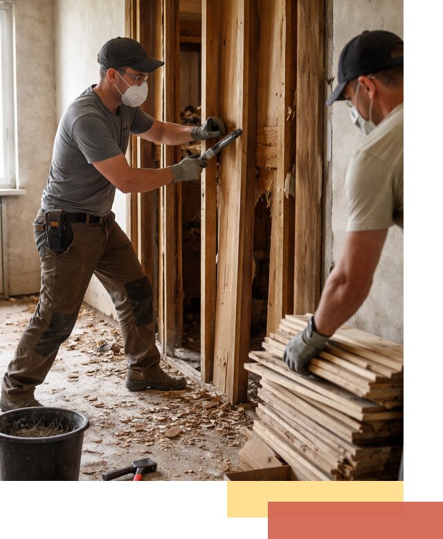 Демонтаж деревянных перегородок в Ангарске быстро и аккуратно