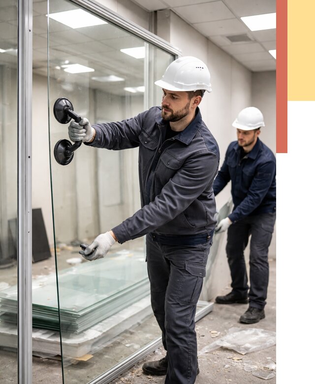 Демонтаж стеклянных перегородок в Ангарске от 3288 руб. — быстро и недорого | ОТДЕЛОЧНИК-Нгр