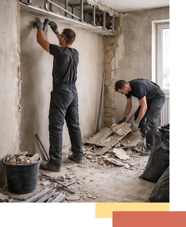 Демонтаж короба из гипсокартона в Ангарске быстро и аккуратно