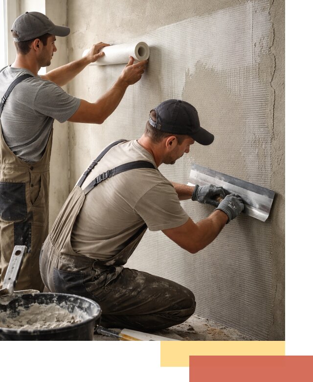 Армирование стен стеклосеткой в Ангарске для прочной отделки