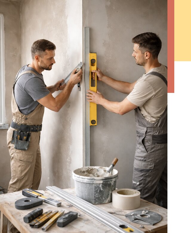 Выведение углов стен в Ангарске от 1901 руб. быстро и недорого | ОТДЕЛОЧНИК-Нгр