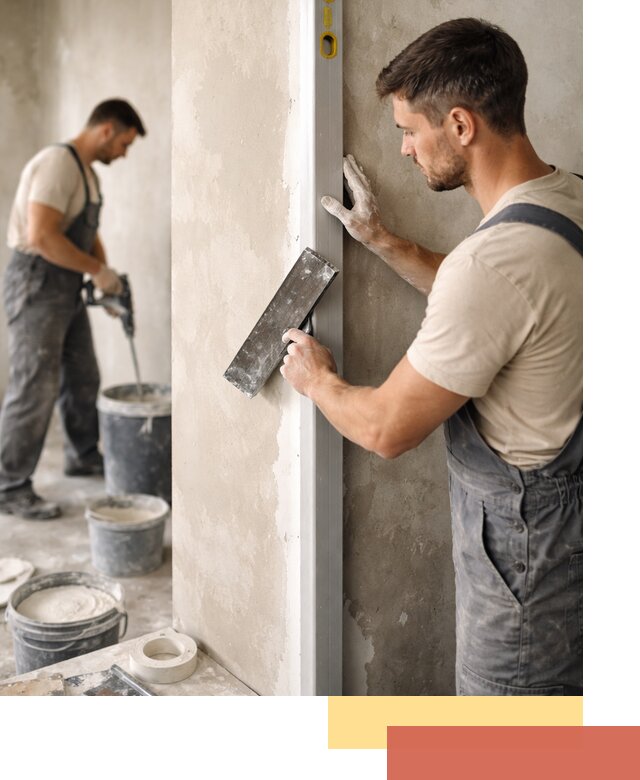 Выведение углов стен в Ангарске: монтаж и оштукатуривание