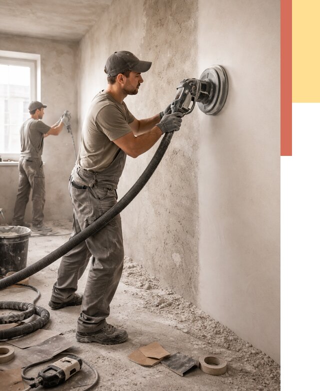 Шлифовка стен в Ангарске от 1233 руб/м2 — быстро и недорого | ОТДЕЛОЧНИК-Нгр