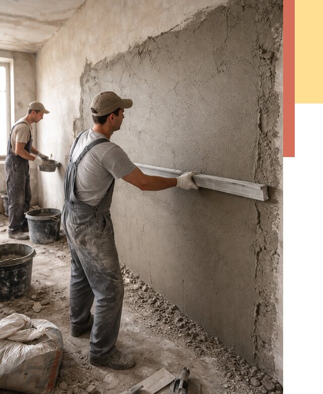 Цементная штукатурка стен в Ангарске от 4623 руб/м2 — быстро и недорого | ОТДЕЛОЧНИК-Нгр