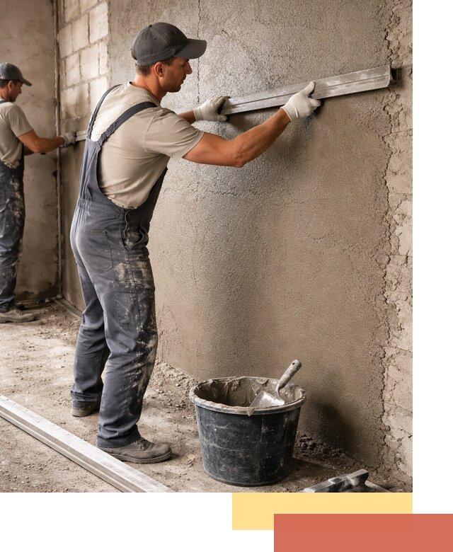 Штукатурка стен цементно-песчаная в Ангарске профессионально