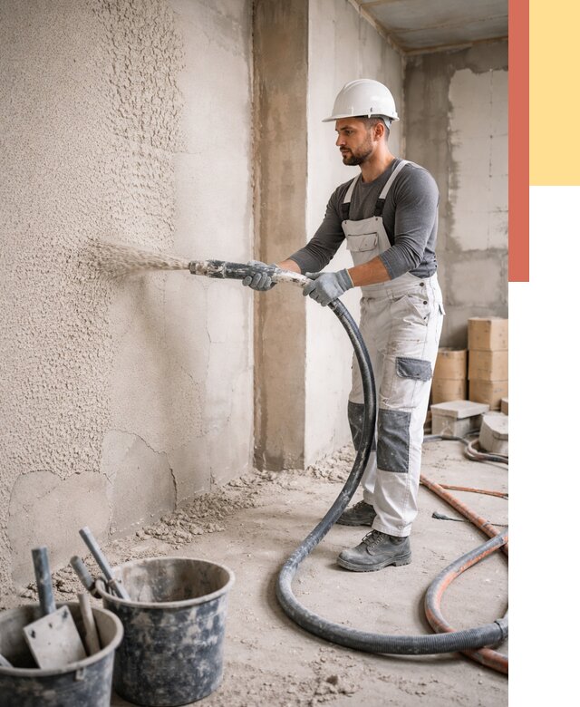 Машинная штукатурка стен в Ангарске под ключ от 6678 руб./м2 | ОТДЕЛОЧНИК-Нгр