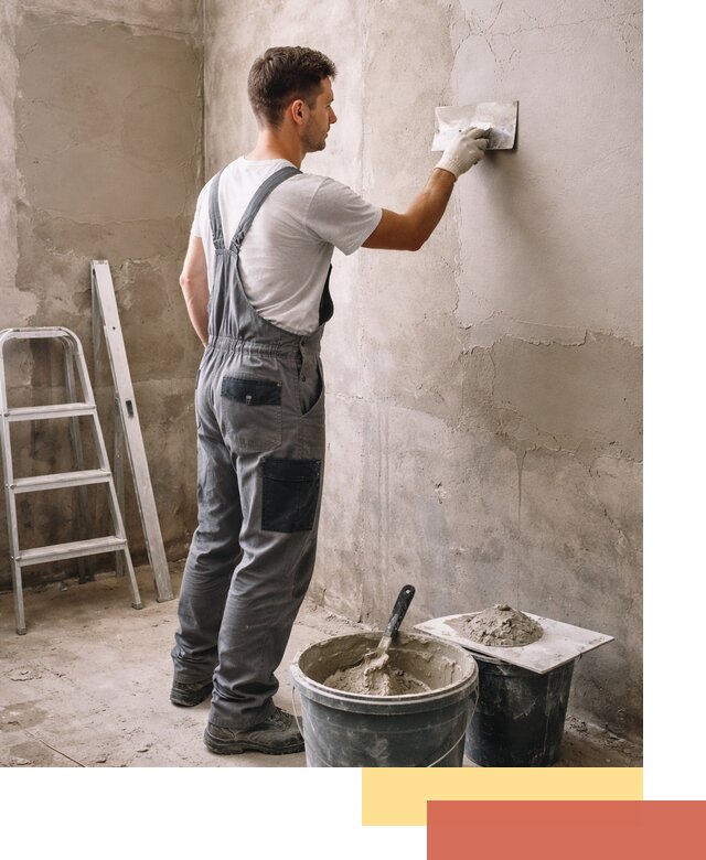 Штукатурка стен в ванной под ключ в Ангарске