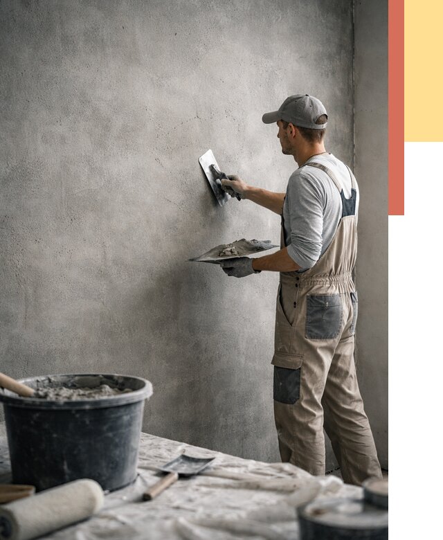 Декоративная штукатурка под бетон в Ангарске от 2569 руб./м² — нанесение под ключ | ОТДЕЛОЧНИК-Нгр