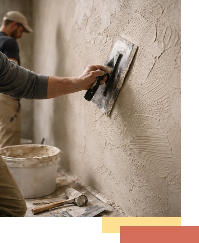 Фактурная штукатурка стен в Ангарске — монтаж, отделка, реставрация