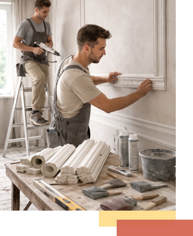 Монтаж лепнины на стены в Ангарске профессионально и качественно