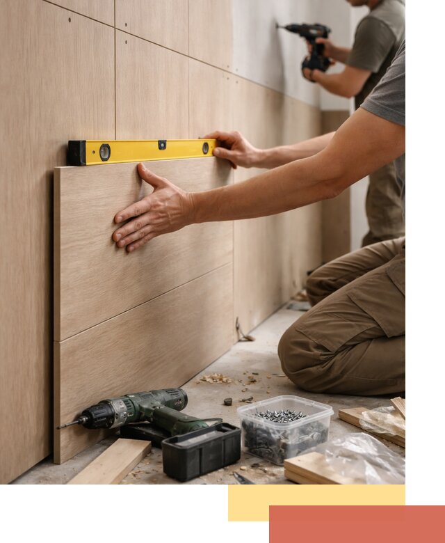 Профессиональный монтаж МДФ панелей на стены в Ангарске