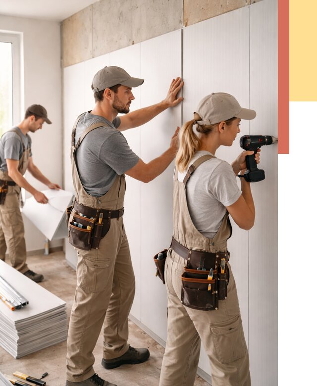 Монтаж ПВХ панелей на стены в Ангарске от 462 руб/м2 — быстро и недорого | ОТДЕЛОЧНИК-Нгр