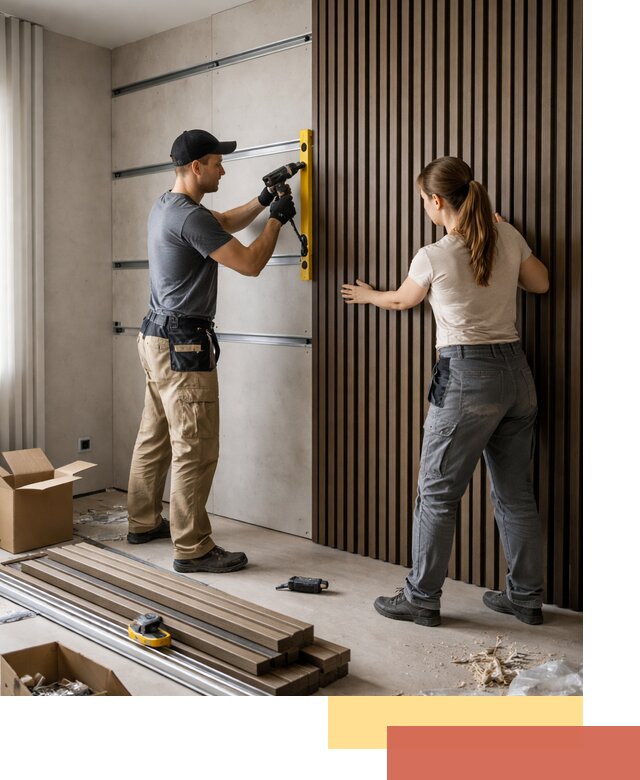 Монтаж реечных панелей на стены в Ангарске