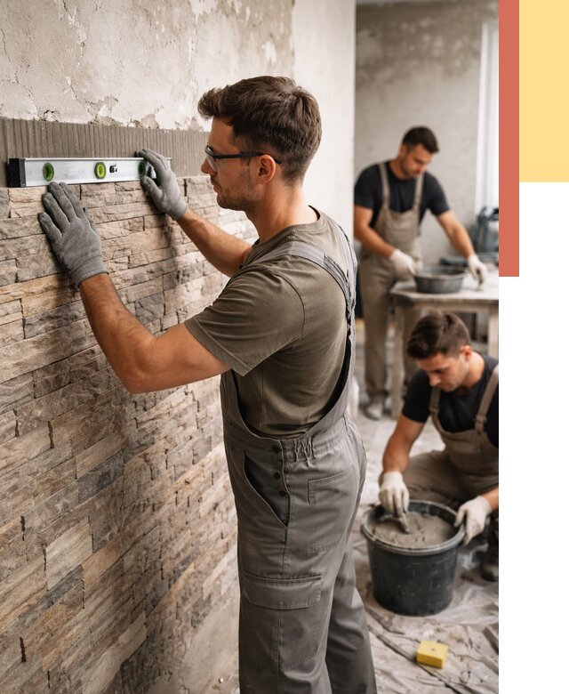 Монтаж искусственного камня в Ангарске от 4623 руб. под ключ | ОТДЕЛОЧНИК-Нгр