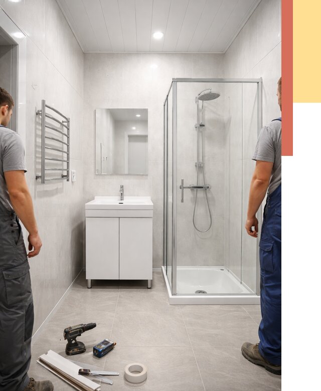 Отделка ванной комнаты панелями ПВХ в Ангарске от 4623 руб. за м2 | ОТДЕЛОЧНИК-Нгр