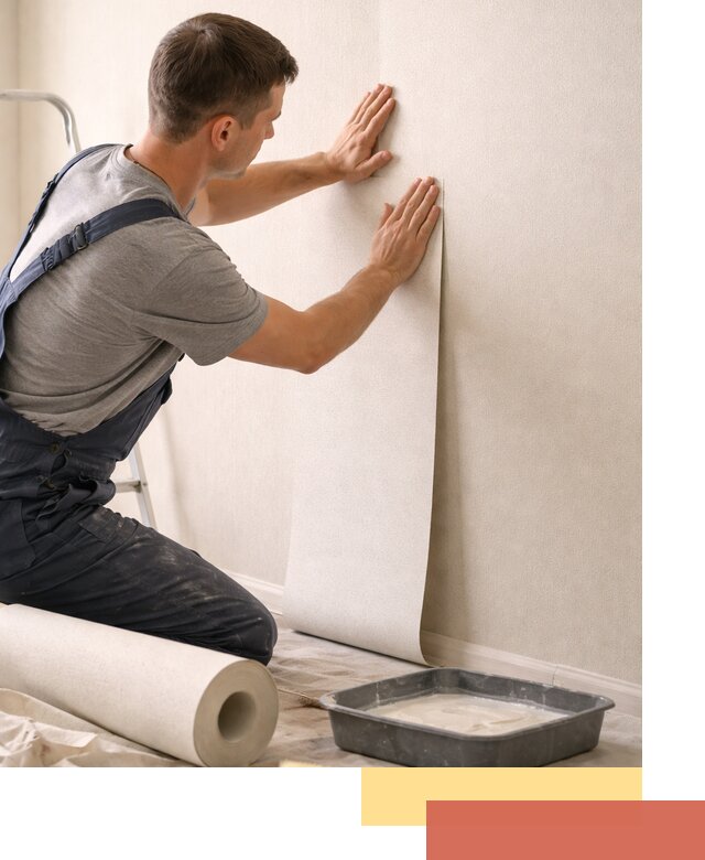 Поклейка флизелиновых обоев в Ангарске качественно и быстро