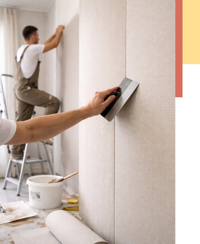 Поклейка текстильных обоев в Ангарске от 4623 руб. под ключ | ОТДЕЛОЧНИК-Нгр