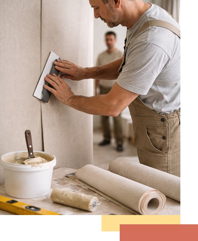 Поклейка текстильных обоев в Ангарске профессионально и аккуратно