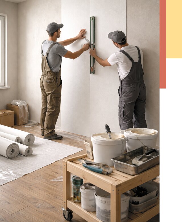 Поклейка стеклообоев в Ангарске от 6678 руб. за м2 — быстро и недорого | ОТДЕЛОЧНИК-Нгр