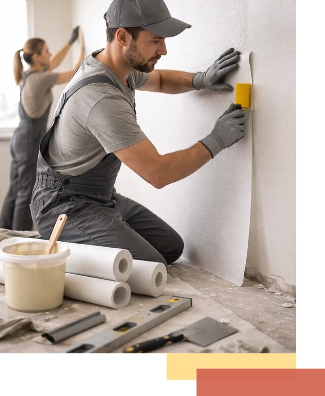 Поклейка стеклообоев профессионально в Ангарске