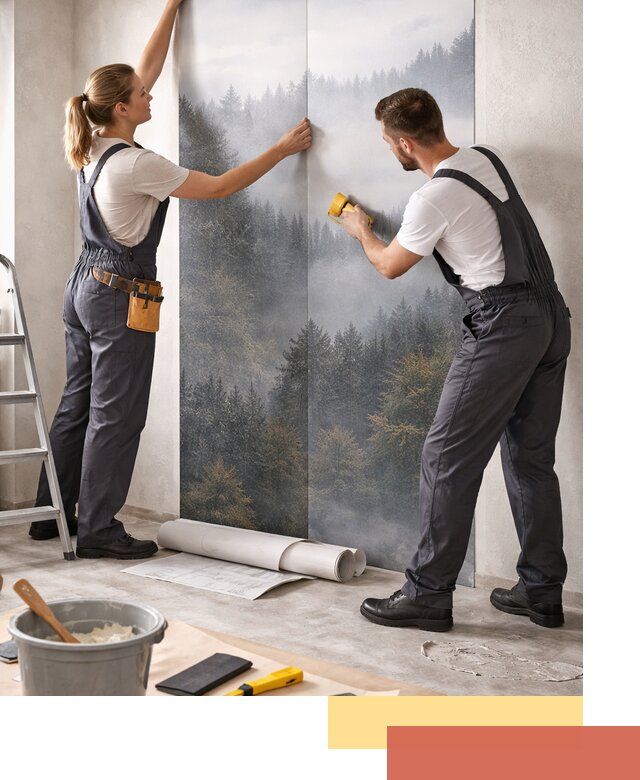 Поклейка фотообоев профессионально в Ангарске под ключ