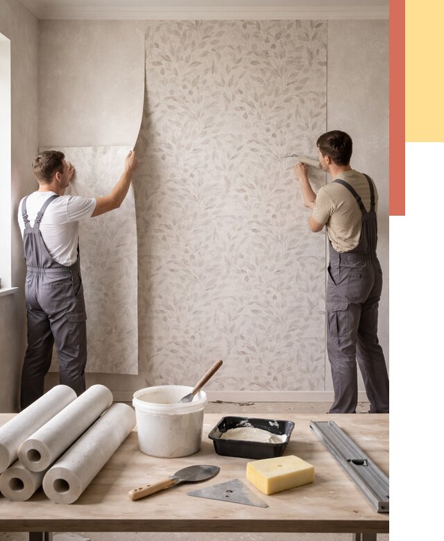 Поклейка обоев с подбором рисунка в Ангарске от 3596 руб. | ОТДЕЛОЧНИК-Нгр - быстро и недорого