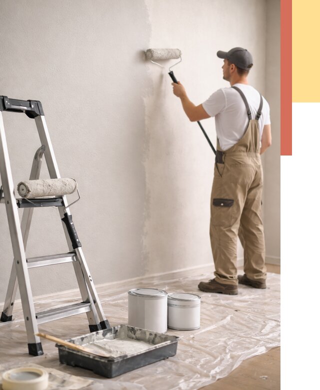 Покраска стен латексной краской в Ангарске от 4623 руб. за м2 | ОТДЕЛОЧНИК-Нгр