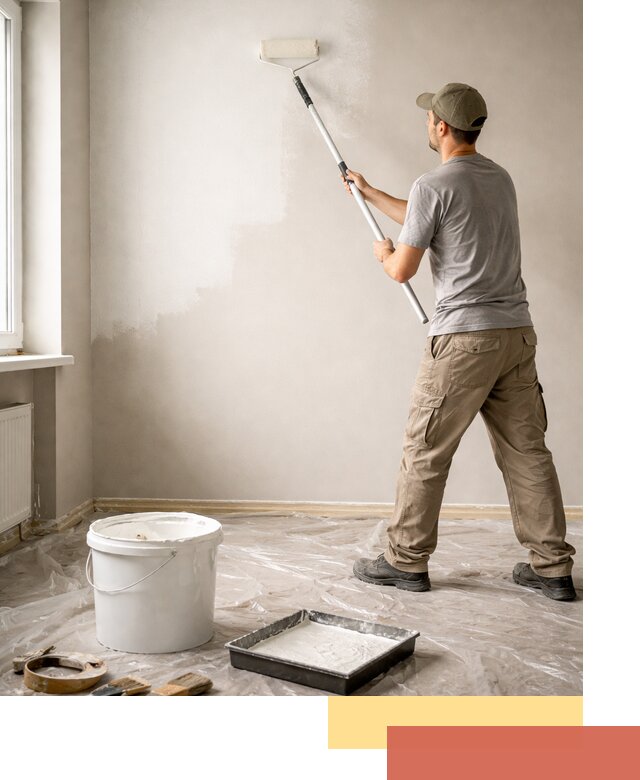 Покраска стен латексной краской в Ангарске качественно и быстро