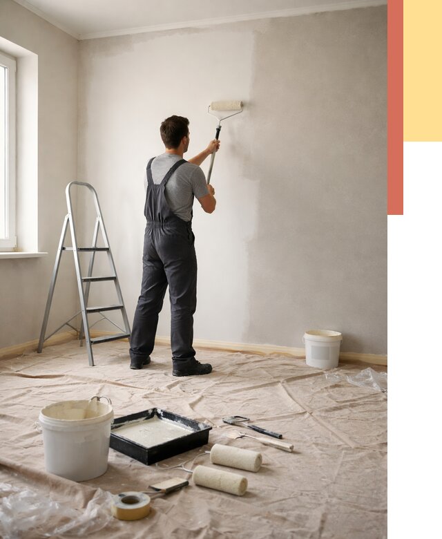 Покраска стен моющейся краской в Ангарске от 360 руб./м² — быстро и недорого | ОТДЕЛОЧНИК-Нгр