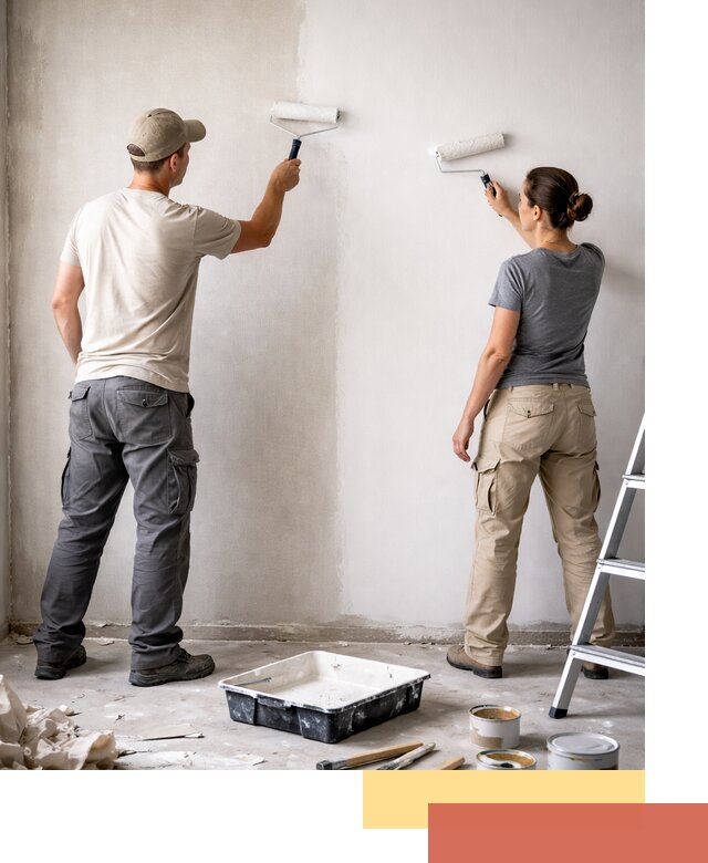 Окраска стен по стеклохолсту в Ангарске качественно и долговечно