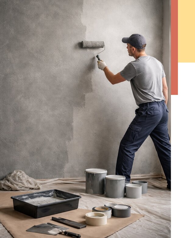 Покраска стен под бетон в Ангарске от 668 руб. за м2 — быстро и недорого | ОТДЕЛОЧНИК-Нгр