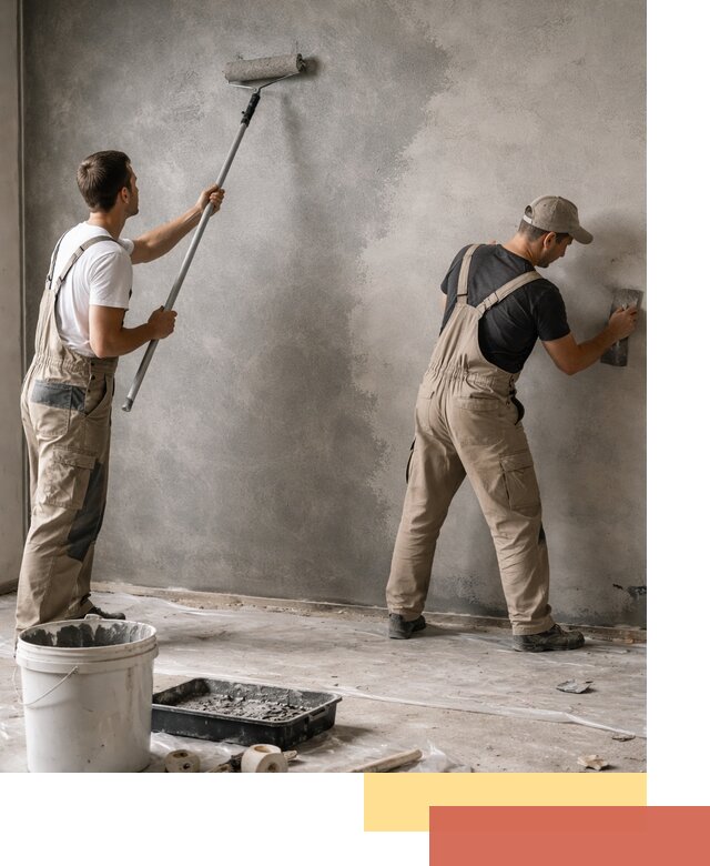 Покраска стен под бетон в Ангарске профессионально и недорого