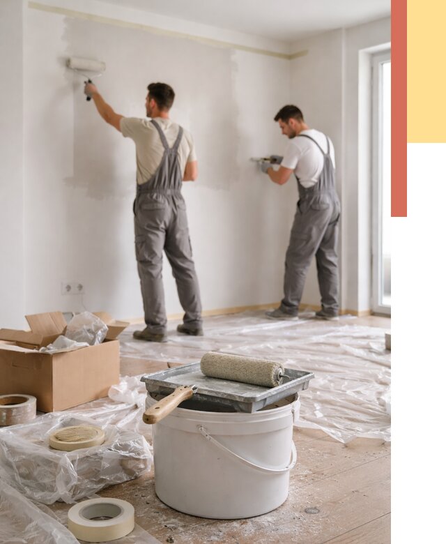 Покраска стен в квартире в Ангарске от 2569 руб/м2 — быстро и недорого | ОТДЕЛОЧНИК-Нгр