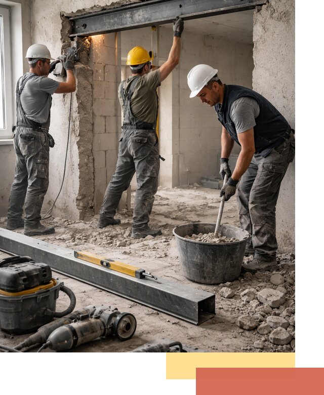 Создание проемов в стенах и несущих конструкциях в Ангарске