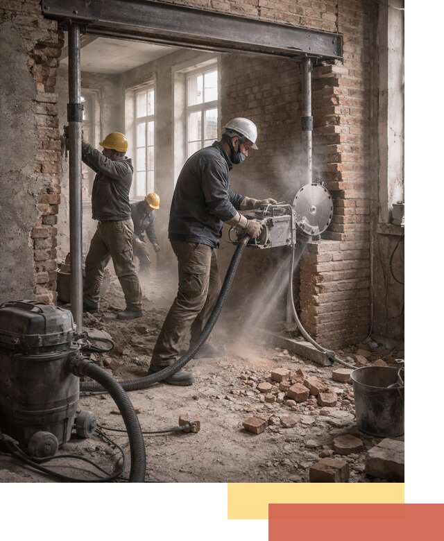 Прорезка проема в стене под дверной или оконный проем в Ангарске