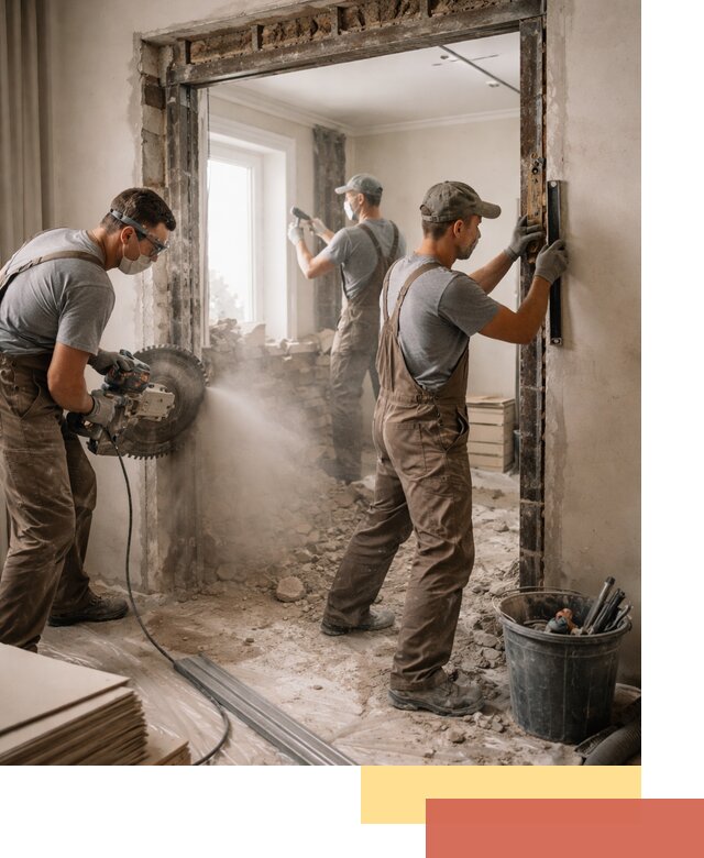 Расширение дверного проема под установку новой двери в Ангарске