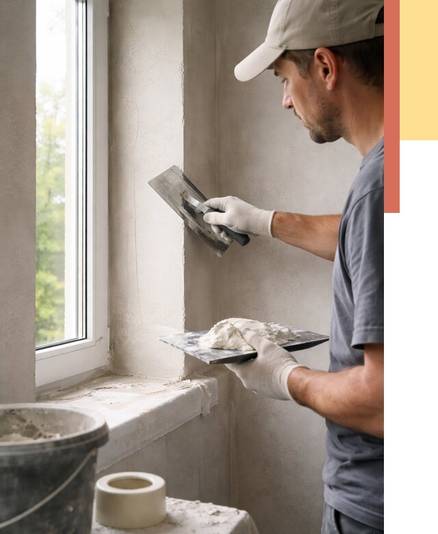 Штукатурка откосов в Ангарске от 4623 руб/м² — услуги и выравнивание под ключ | ОТДЕЛОЧНИК-Нгр