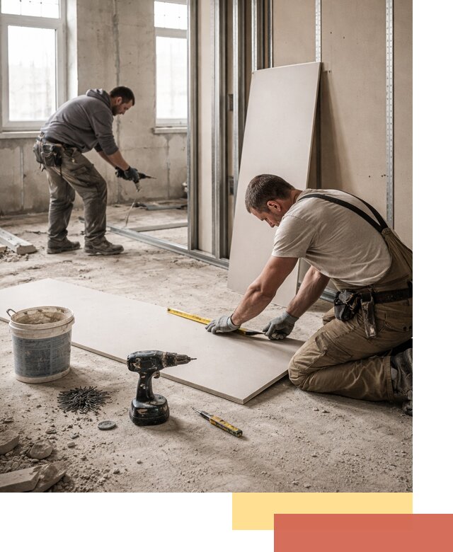 Кладка перегородок из ПГП под ключ в Ангарске