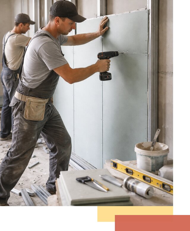 Кладка влагостойких перегородок ПГП в Ангарске