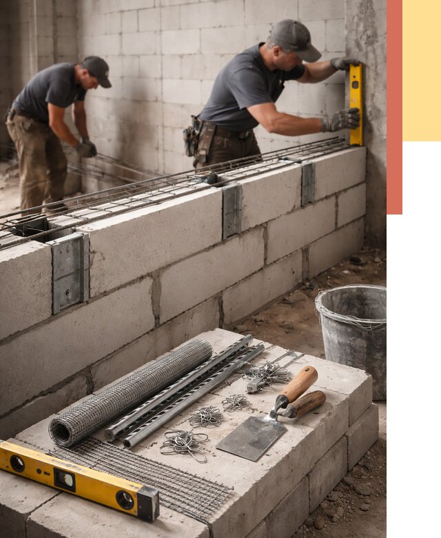 Армирование кладки перегородок в Ангарске от 771 руб. под ключ | ОТДЕЛОЧНИК-Нгр