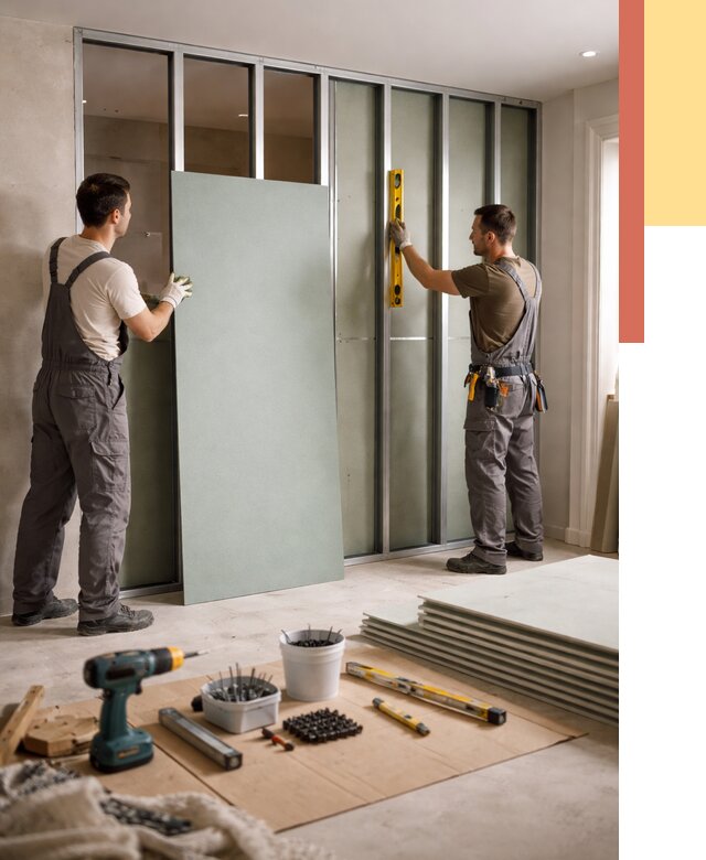 Перегородка из влагостойкого гипсокартона в Ангарске от 4932 руб. — монтаж под ключ | ОТДЕЛОЧНИК-Нгр