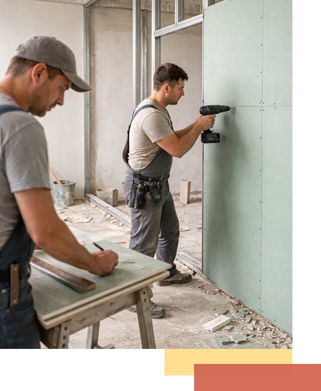 Перегородки из влагостойкого гипсокартона под ключ в Ангарске