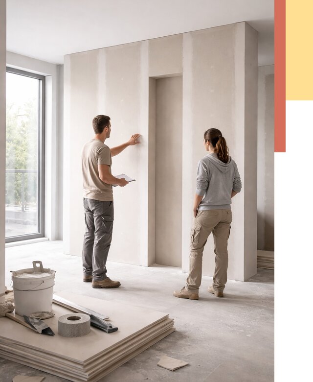 Зонирующая перегородка из гипсокартона в Ангарске от 2877 руб. под ключ | ОТДЕЛОЧНИК-Нгр