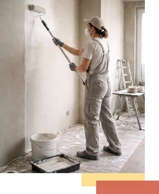 Покраска перегородок из гипсокартона в Ангарске качественно и недорого