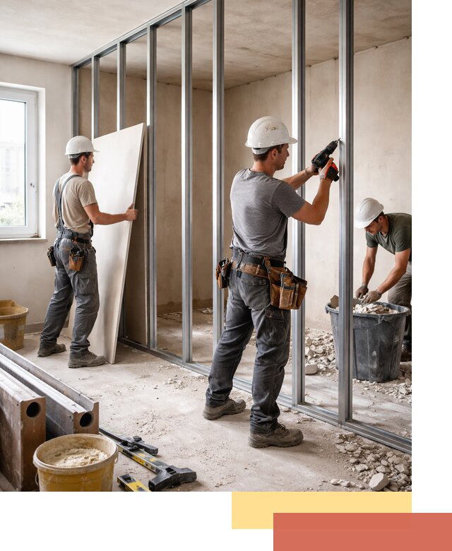 Перенос гипсокартонной перегородки в Ангарске профессионально и быстро