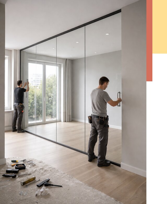 Изготовление стеклянных перегородок в Ангарске от 12688 руб. под ключ | ОТДЕЛОЧНИК-Нгр